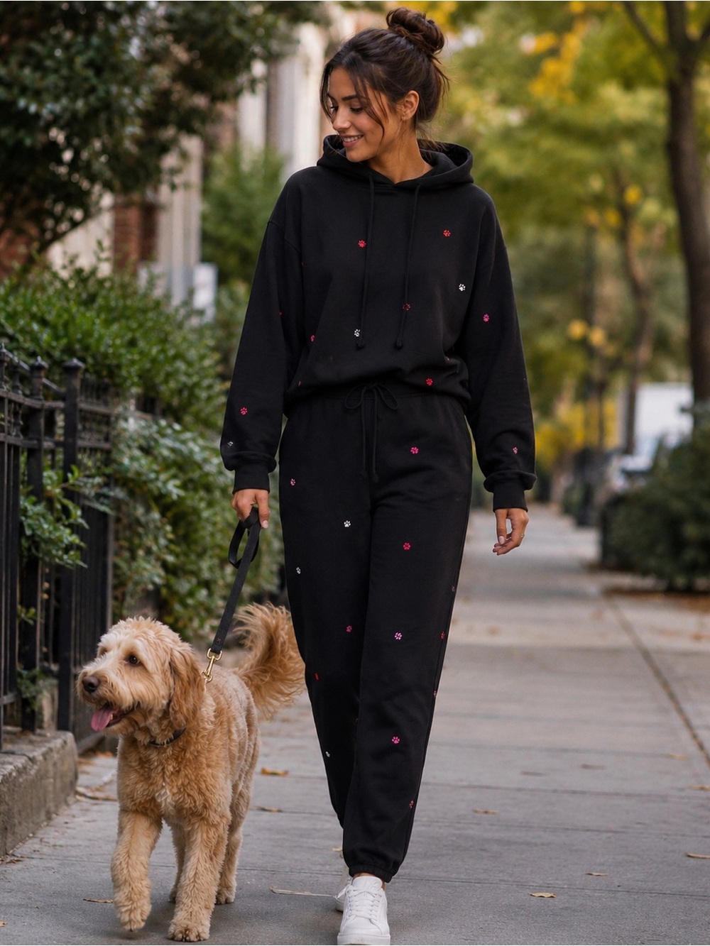 Lou & Grey Paw Print CozyLounge SET Sweatshirt/Sweatpant Jogger